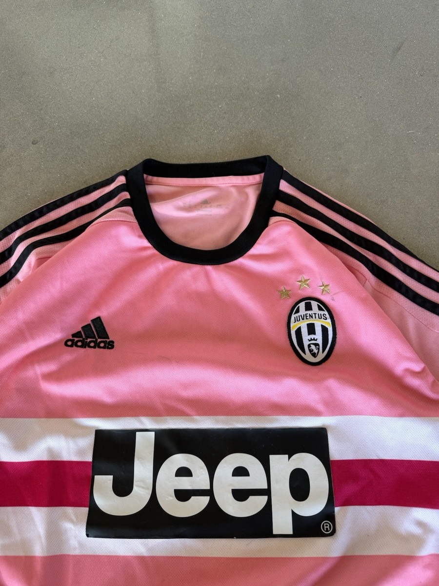 adidas Juventus Soccer Jersey Pink Paul Pogba #10 Team Fan Apparel