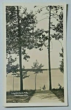 Lake Wa-Be-Ka-Netta Interlochen Michigan 1933 Real Photo Postcard RPPC A203