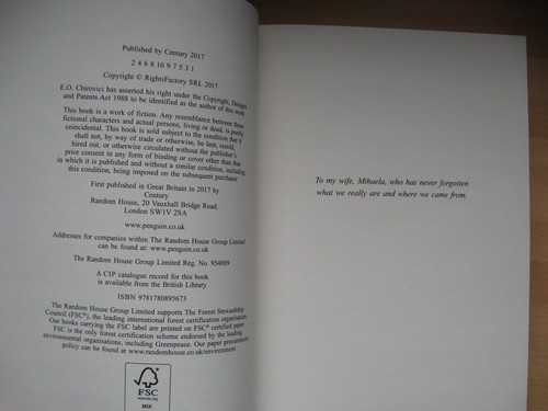 E.O. Chirovici - The Book Of Mirrors uncorrected proof 2017 acclaimed thriller - Imagen 3 de 8