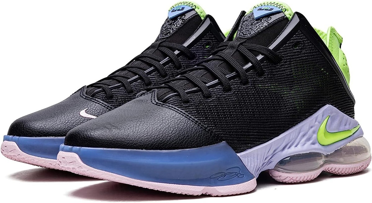 Nike LeBron XIX Low 19 Men's Size 7.5 Black Ghost Green