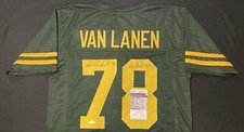 Cole Van Lanen Green Bay Packers Signed Auto Pro Style Green Jersey ~ JSA