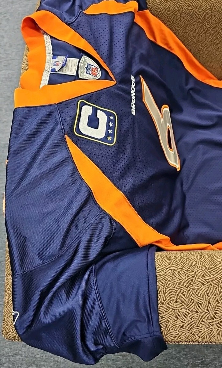 NFL Reebok Authentic Stitched Broncos #6 Jay Cutler Captains