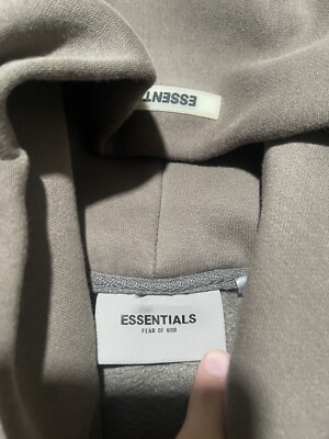 Fear of God Essentials Hoodie GRAY FLANNEL/CHARCOAL | eBay