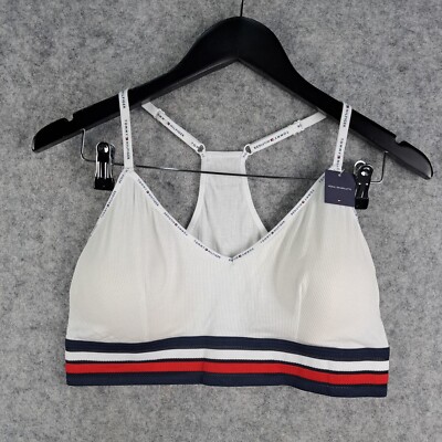 Tommy Hilfiger Bralette Womens White Extra Large Rib Modal Racerback NEW 8831