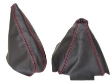 Schaltsack + Handbremsmanchette Fur Honda CRX Del Sol 1992-97 Leder Naht Rot