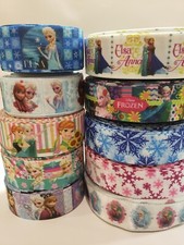 10 Yards 7/8"  1" frozen Mix Lot Grosgrain Ribbon Hair Bow Supplies.