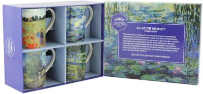 Set of 4 Mugs Leonardo Collection Claude Monet in Gift Box Coffee Set Tea Cups