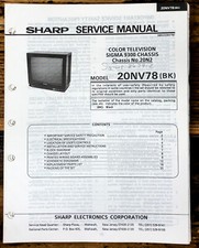 Sharp 20NV78 TV / Television Service Manual Original 