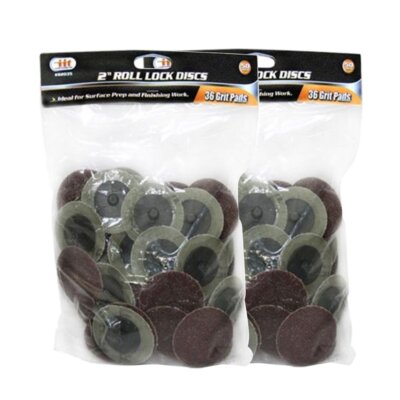 IIT 82035 Tool 2'' 36 Grit Roll Lock Sanding Discs (100 Pcs)