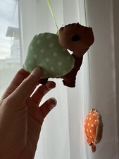 Kinderzimmer Vorhang Zootiere, weiß-grün mit Schlaufen, ca. 148cm, Top! 🤩