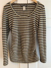 VTG 90s MISSONI SPORT Wool Blend Stretchy Sweater Pullover Italy Sz 44 L EUC