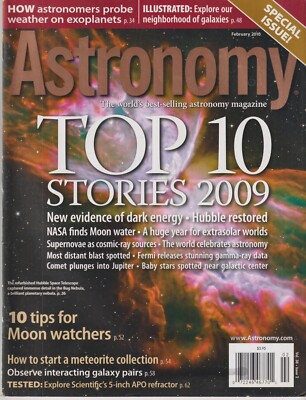 Astronomy February 2010 Top 10 Stories of 2009, New Evidence of Dark Energy, Tip