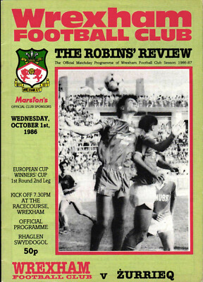 CWC - EC II 86/87 FC Wrexham - FC Zurrieq, 01.10.1986