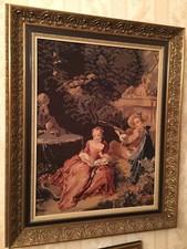 Gobelin Bild mit Goldrahmen