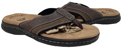 Dockers Men's Laguna Slip On Comfort Flip Flop Sandals Brown Size:11 191Q
