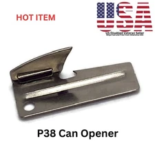 P38 Can Opener Military Spec. Stainless Steel  - Made In The USA - Ships Free