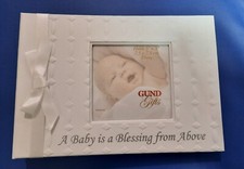 GUND Heaven's Blessings Photo Album A Baby is a Blessings from Above 4"x6" White