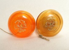 Vintage DUNCAN Imperial YO-YO's Translucent Gold  Orange  Lot of 2