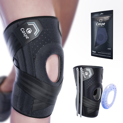 Caspe Hook & Loop Knee Brace for Knee Pain Adjustable Knee Support Stabilizer