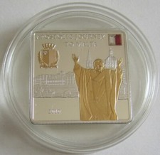 Cook Islands 5 Dollars 2010 Apostolic Journey to Malta Silver