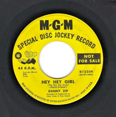 洋楽 G-Rap EWEP DOO WOP 45 Danny Zip & the Zippers MGM 13254