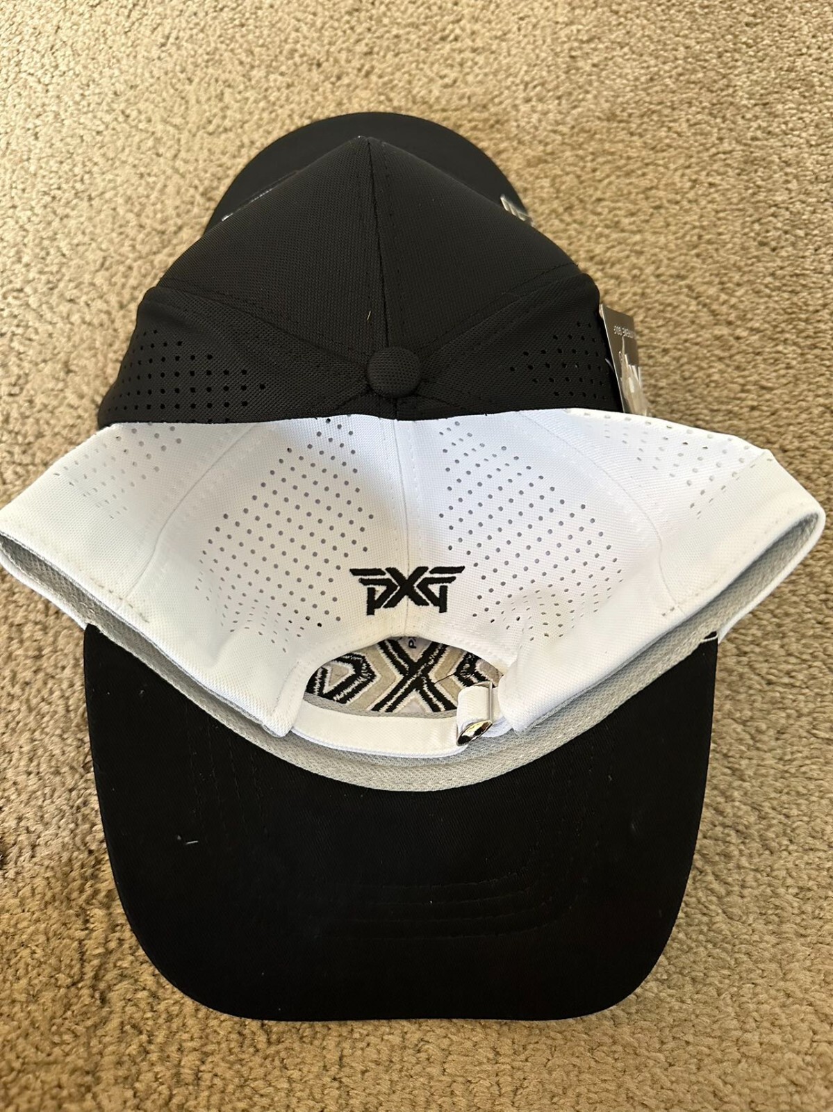 PXG All Match Golf Baseball Cap Sporty Casual Hat Black/White