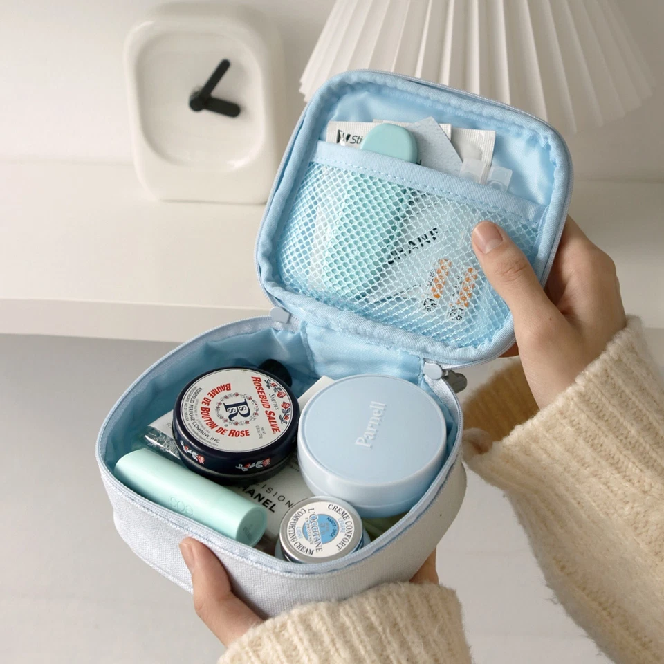 ICÓNICA Mini Bolsa de Maquillaje Bolsa de Cosméticos Coreana Organizador de Viaje con Lindo Bordado Foto 4 de 4