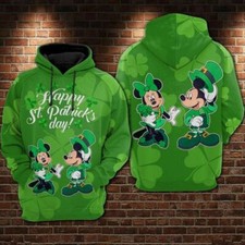 Happy St Patrick's Day Mickey And Minnie Couple 3D HOODIE Best Price Us Size