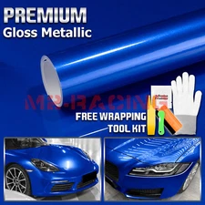 Gloss Metallic Royal Blue Candy Decal Car Vinyl Wrap Film Sticker Sheet Sparkle
