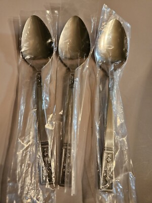 Interpur Stainless Flatware Modern Contemporary Cortina Set of 3 Teaspoons