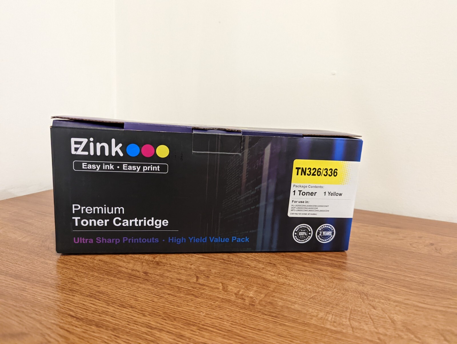 EZ Ink TN336/326 Yellow Toner; Fits Brother Printers MFCL8600CDW