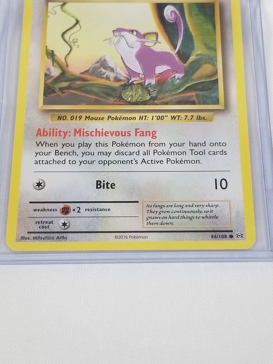 rattata pokemon card value 2016 Rattata Basic 66/108 Pokemon 2016 Card