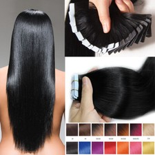 Real Russian 8A Tape in Human Hair Extensions Full Head 150G Thick Ombre 100PCS