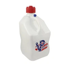 VP Racing White Patriotic Square 5 Gallon Race Gas Alcohol Diesel Can Fuel Jug 