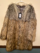 Luxurious Dsquared2 Women's Brownfaux Fur Coat Size It38 Us2 No Sewn In Tags