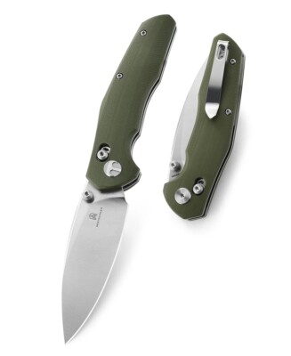 BTKMK02B BESTECHMAN Ronan B-Lock OD Green G10 Handle 14C28N Blade Crossbar Lock