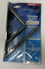 2 SPUR CONTEMPORARY COLLECTION BRACKETS FOR 6MM GLASS SHELVE