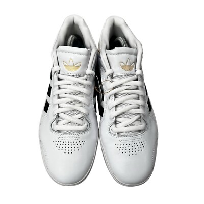 Adidas Tyshawn White Black Gold Metallic Shoes IF4625 Men display picture 3