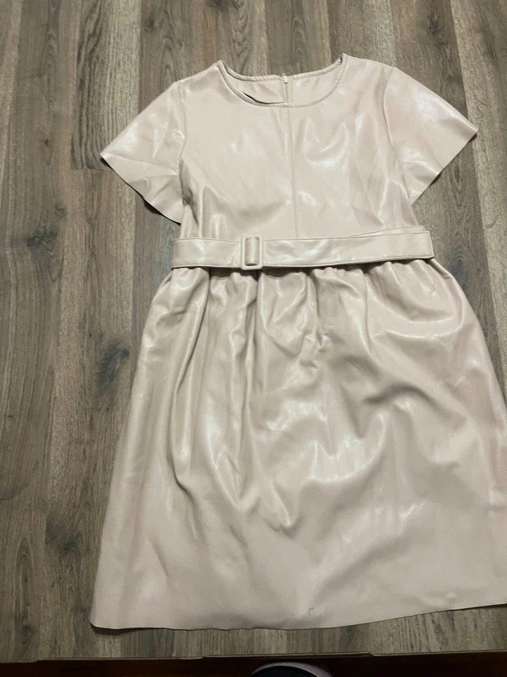 Vestido Wonder Nation, Meninas Tamanho Grande, Marrom, Cinto, Costas ZIp Up - Imagem 4 de 4