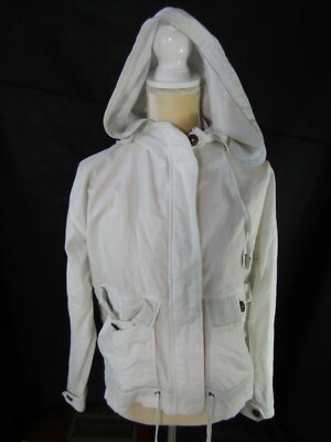 JKT NYC White Hooded Jacket Size Small