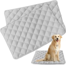 2 Pack Soft Dog Crate Pad Mat with Anti-Slip Bottom Washable Kennel Pad All-Size
