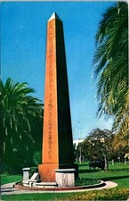 Postcard Egyptian Obelisk Rosicrucian Park Egypt Cairo CA D36