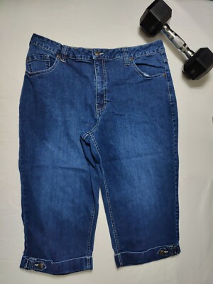 North Crest cropped cuffed jeans womens Size 16 #B-677