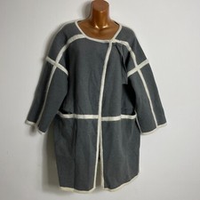 Chloe Oversize Cage Coat Anthracite Grey Size Xs 4 6 8 Wool Gray