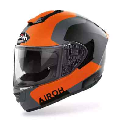CASCO AIROH ST 501 DOCK ORANGE MATT IN FIBRA DOPPIA VISIERA TAGLIA XL SGANCIO R.