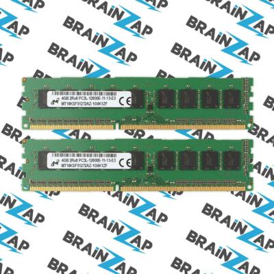 8GB (2x 4GB) DDR3 RAM Micron MT18KSF51272AZ-1G6K1ZF - 2Rx8 PC3L-12800E-11-13-E3