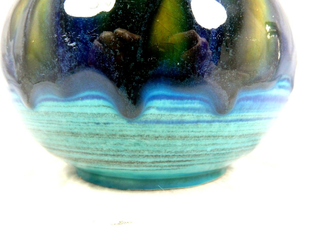 Formschne blau-grne 70s Carstens Tnnieshof Lava Keramik Vase C 859 - 24  | eBay