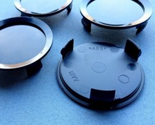 4x Nabenkappen Felgendeckel 74,5mm  69mm für Alufelgen Schwarz AA01 NS