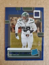 2022  Clearly Donruss Rated Blue /99 Jermaine Johnson II RC Jets !!!!