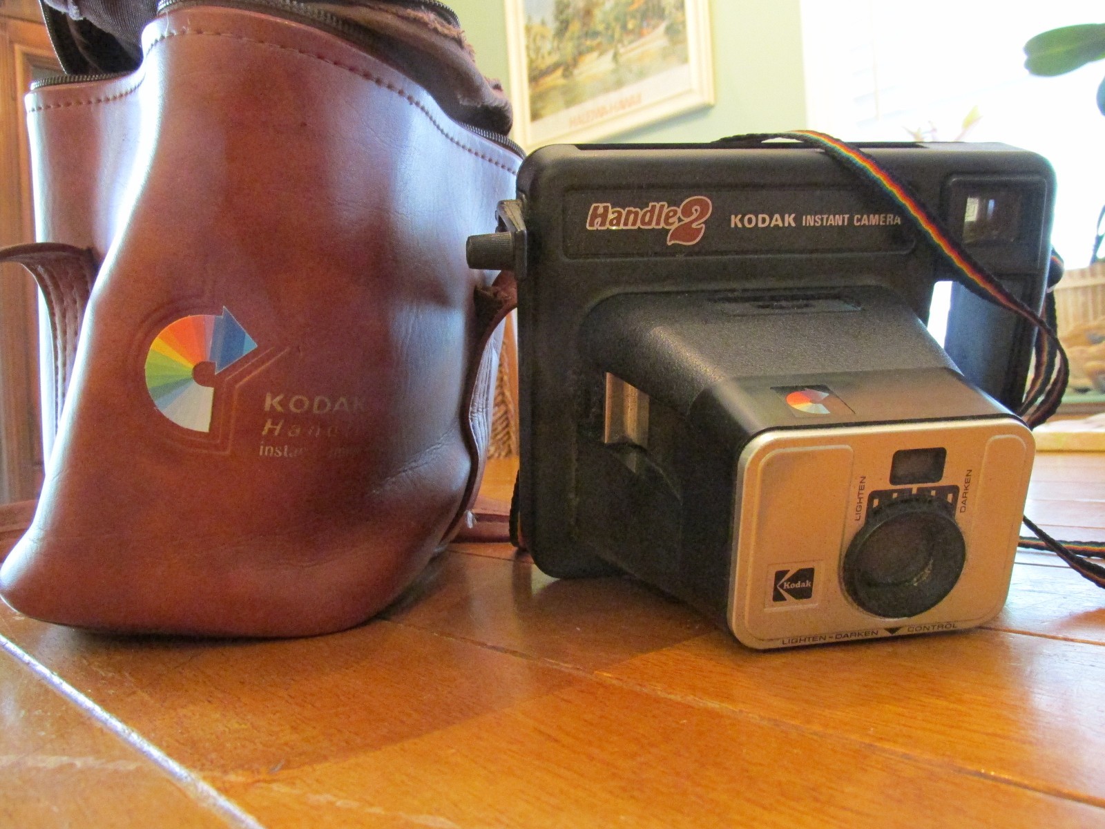 KODAK INSTANT CAMERA Handle 2  with bag and rainbow strap Vintage-image